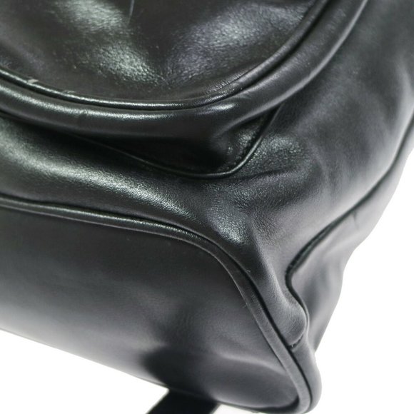 GUCCI Bamboo Line Backpack Black Leather Vintage G - Picture 6 of 11